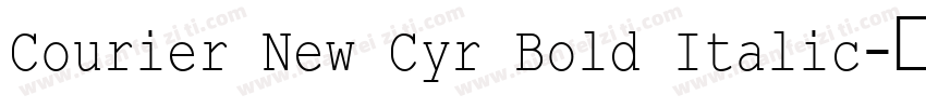 Courier New Cyr Bold Italic字体转换